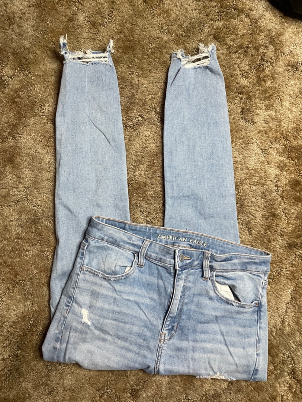 American Eagle Next Level Stretch Light Wash High Rise Jegging Size 12 Regular